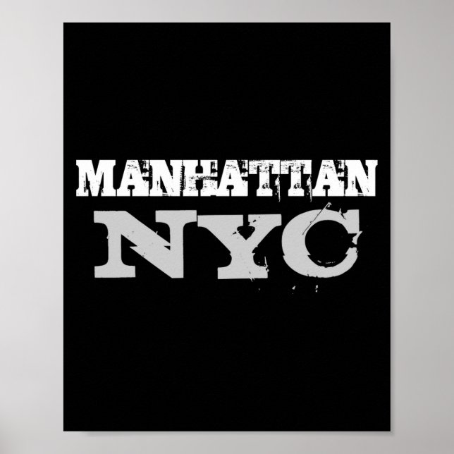 Poster Modelo Preto Elegante Cidade de Nova York Manhatta (Frente)
