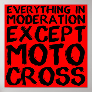 Póster Moderação de Motocross