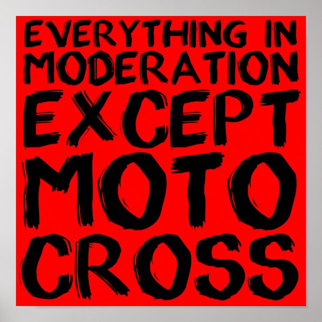 Póster Moderação de Motocross (Frente)