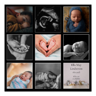 Póster Modern 8 - Foto Collage Black Frames