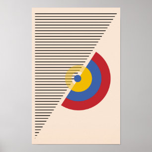 Poster Modern Abstrato Bauhaus Imprimível Deco Wall art