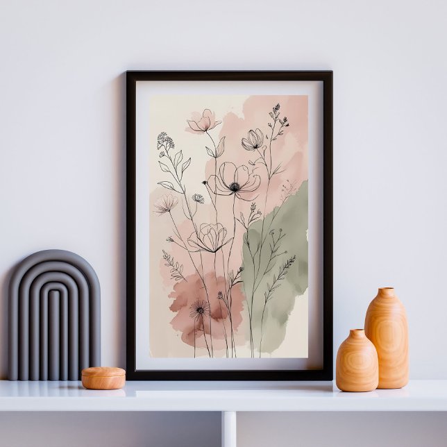 Poster Modern Abstrato Floral Wall Art VII (Criador carregado)