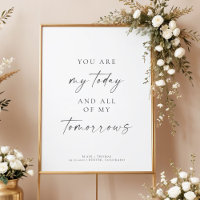 Modern All My Tomorrows Wedding Welcome
