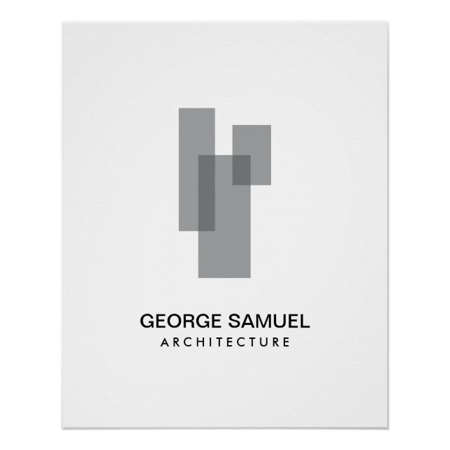 Póster Modern Architectural Blocks Logo Download  (Frente)