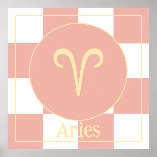 Poster Modern Aries Zodiac
