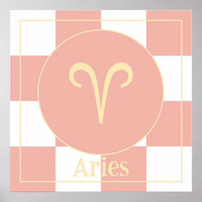 Poster Modern Aries Zodiac (Frente)