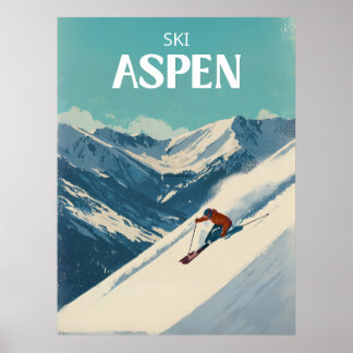 Poster Modern Aspen Colorado Viagem