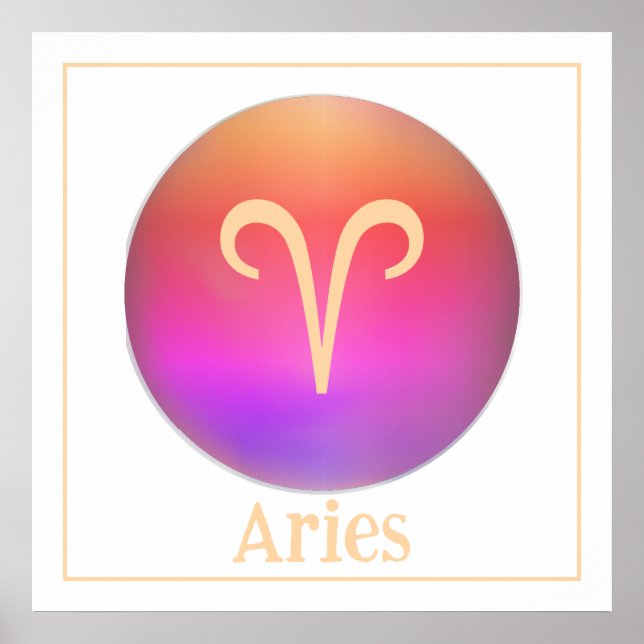 Poster Modern Aura Aries Zodiac (Frente)