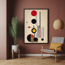 Modern Bauhaus Geométrico Abstrato Art