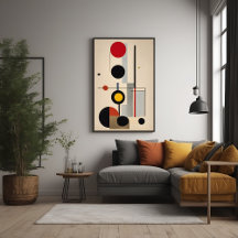 Modern Bauhaus Geométrico Abstrato Art