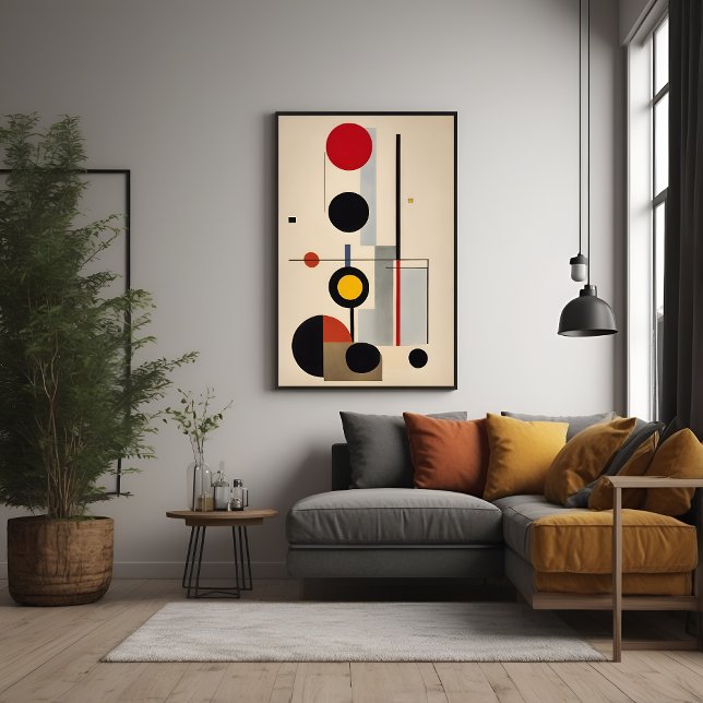 Póster Modern Bauhaus Geométrico Abstrato Art (Criador carregado)