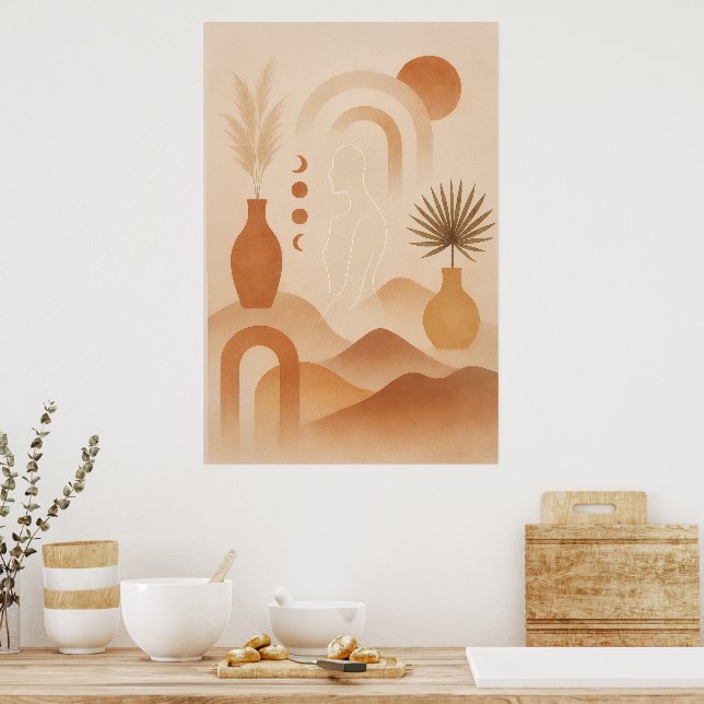 Poster Modern Bohemian Wall Art (Cozinha)