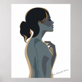 Poster Modern Boho Wall Art Elegante Mulher Minimalista