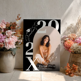 Poster Modern Bold White black Trendy photo graduation