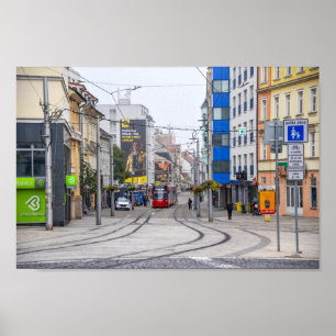 Poster Modern Bratislava Street, Eslováquia