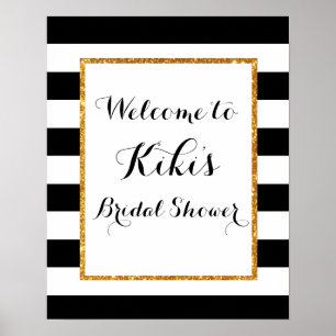 Póster Modern bridal shower welcome sign