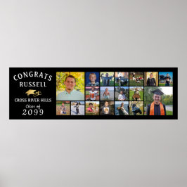 Poster Modern CONGRATS GRAD 18 Photo Collage
