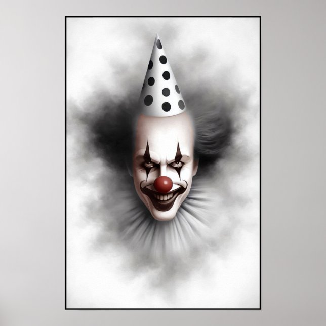 Poster Modern Day Creepy Clown Portrait  (Frente)