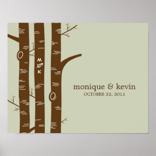 Póster Modern Forest Personalized Wall Art - Sage -