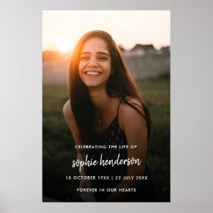 Poster Modern Funeral Celebration of Life Memorial Photo