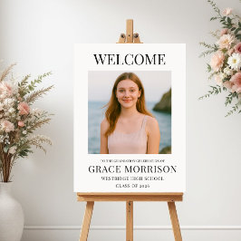 Poster Modern Graduation Photo Welcome Sign