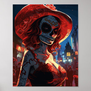 Poster Modern La Calavera Catrina