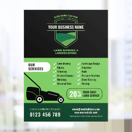 Poster Modern Landscaping Lawn Mowing Marketing