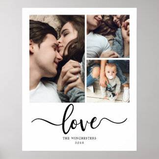 Poster Modern Love 16x20 3 Photo Collage