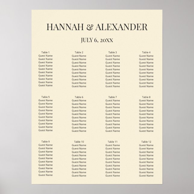 Poster Modern Minimal Wedding Welcome Sign (Frente)