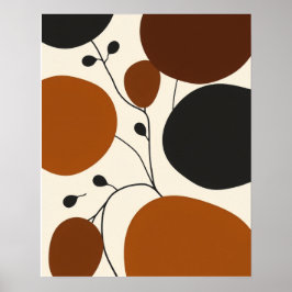 Poster Modern Minimalist Earthy Abstract Silhouette