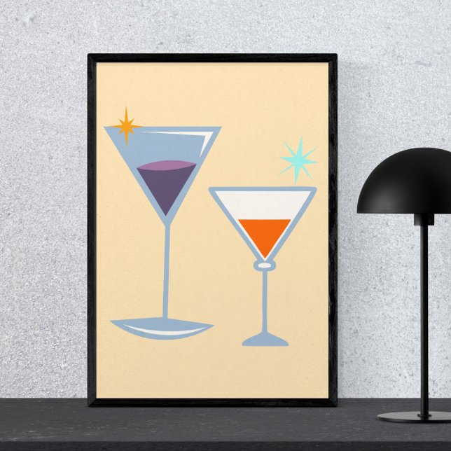 Poster Modern Minimalist Stylish Retro Mid Century  (Criador carregado)