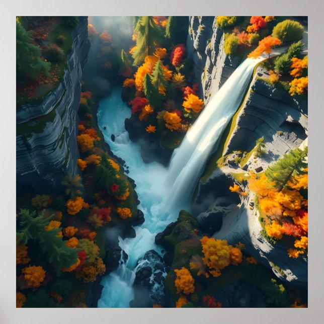 Poster Modern Navy & Gold Abstract Mountain Peak – Luxury (Frente)