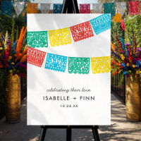 Modern Papel Picado - Sinal de Casamento