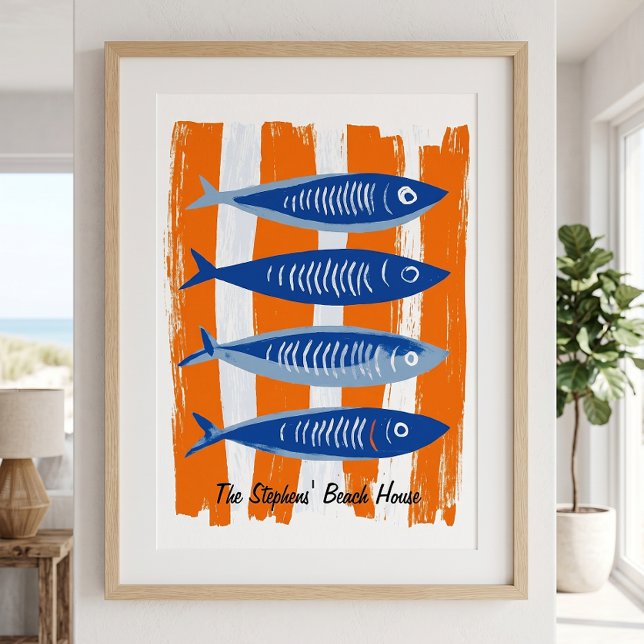Poster Modern Personalized Beach House (Criador carregado)