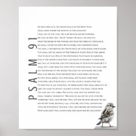 Poster Modern Psalm 91 Escritura de Bíblias Arte de Pássa