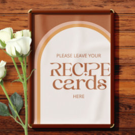 Poster Modern Terracotta Arch deixe seu cartão de receita