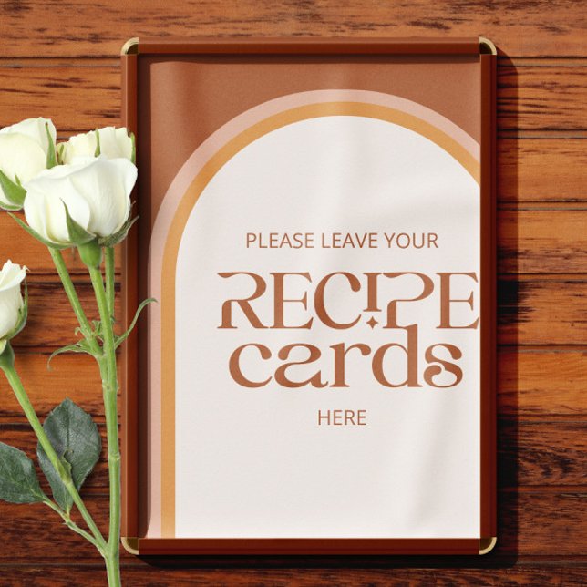 Poster Modern Terracotta Arch deixe seu cartão de receita (Criador carregado)