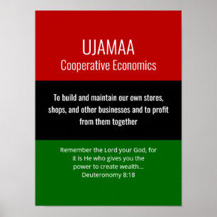 Poster Modern UJAMAA Christian Kwanzaa