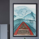 Poster Modern Watercolor Nature Veja A Cotação Mundial<br><div class="desc">Modern Watercolor Nature Veja A Cotação Mundial</div>