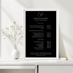 Poster Moderna, Arte em Linha, Mulher, Leafe, Salão, Pric<br><div class="desc">Moderna,  Arte em Linha,  Mulher,  Leafy,  Salão,  Poster de Pricelista Branco.</div>