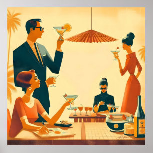Poster Modernista de Meados do Século Os Críticos do Coqu