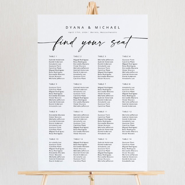 Poster Moderno 16 Mesa Encontre sua espuma de gráfico de  (Criador carregado)