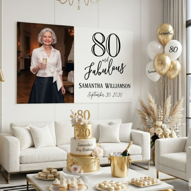 Poster Moderno 80 e Fabuloso Nome Data Aniversário  (Criador carregado)