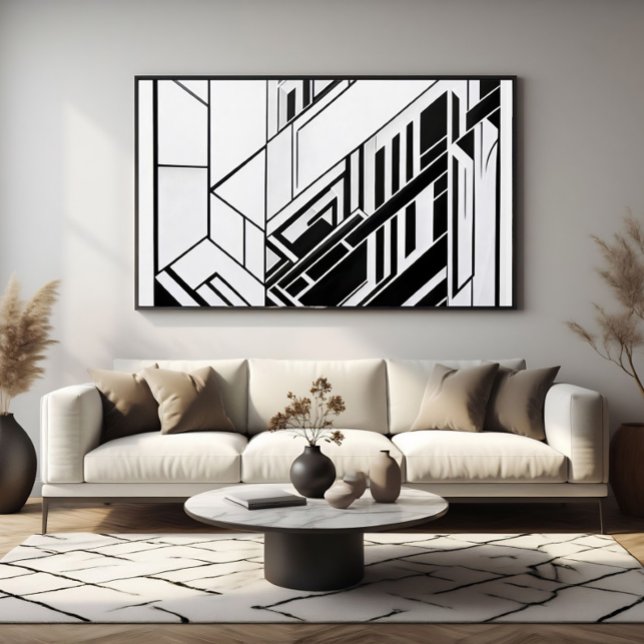 Poster Moderno Abstrato Geométrico (Criador carregado)