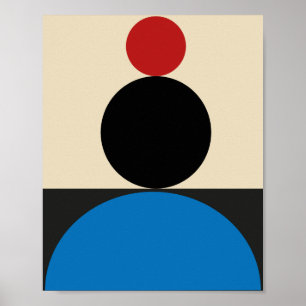 Poster Moderno Bauhaus Geométrico Retro