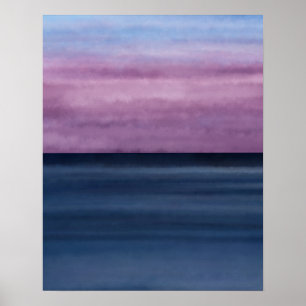 Poster Moderno Colorida Abstrato Beach Sunset