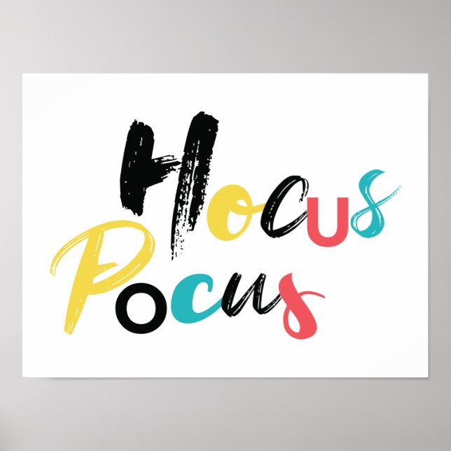 Poster Moderno, colorido, divertido, legal, Trendy Hocus  (Frente)