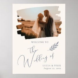Poster Moderno deixa bem-vindo o casamento de fotos angus