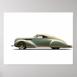 Poster Moderno Dinâmico Streamline: Vintage Aerodinâmico