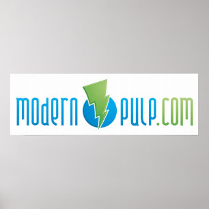 Poster moderno do logotipo da polpa